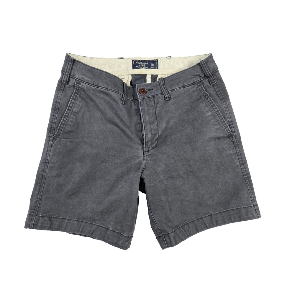 Abercrombie & Fitch Chino Shorts Womens Size 28 Stretch Faded Grey Fall Shorts